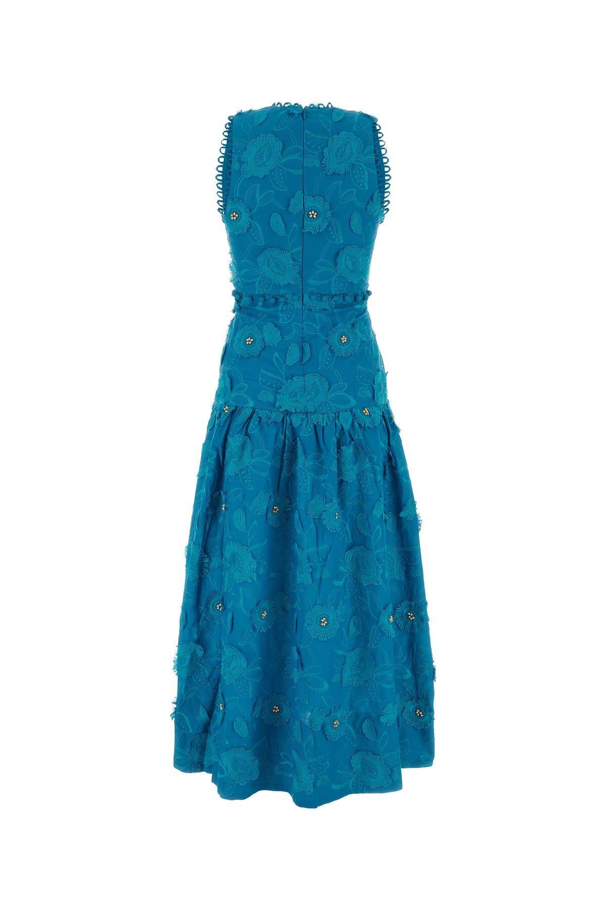 FARM RIO V Neckline Sleelevess Maxi Dress-xs Nd  Female In Blue Product Image