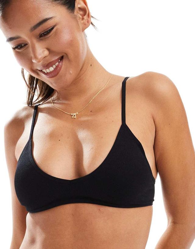 Cotton On seamless rib padded triangle bralette 2 pack  Product Image