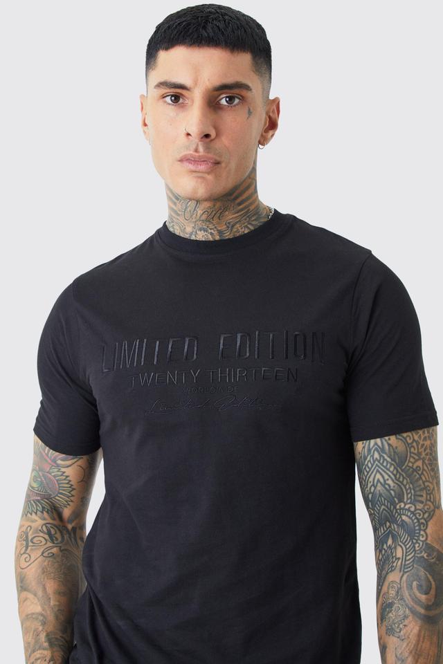 Tall Slim Embroidered Limited Edition T-shirt | boohooMAN USA Product Image