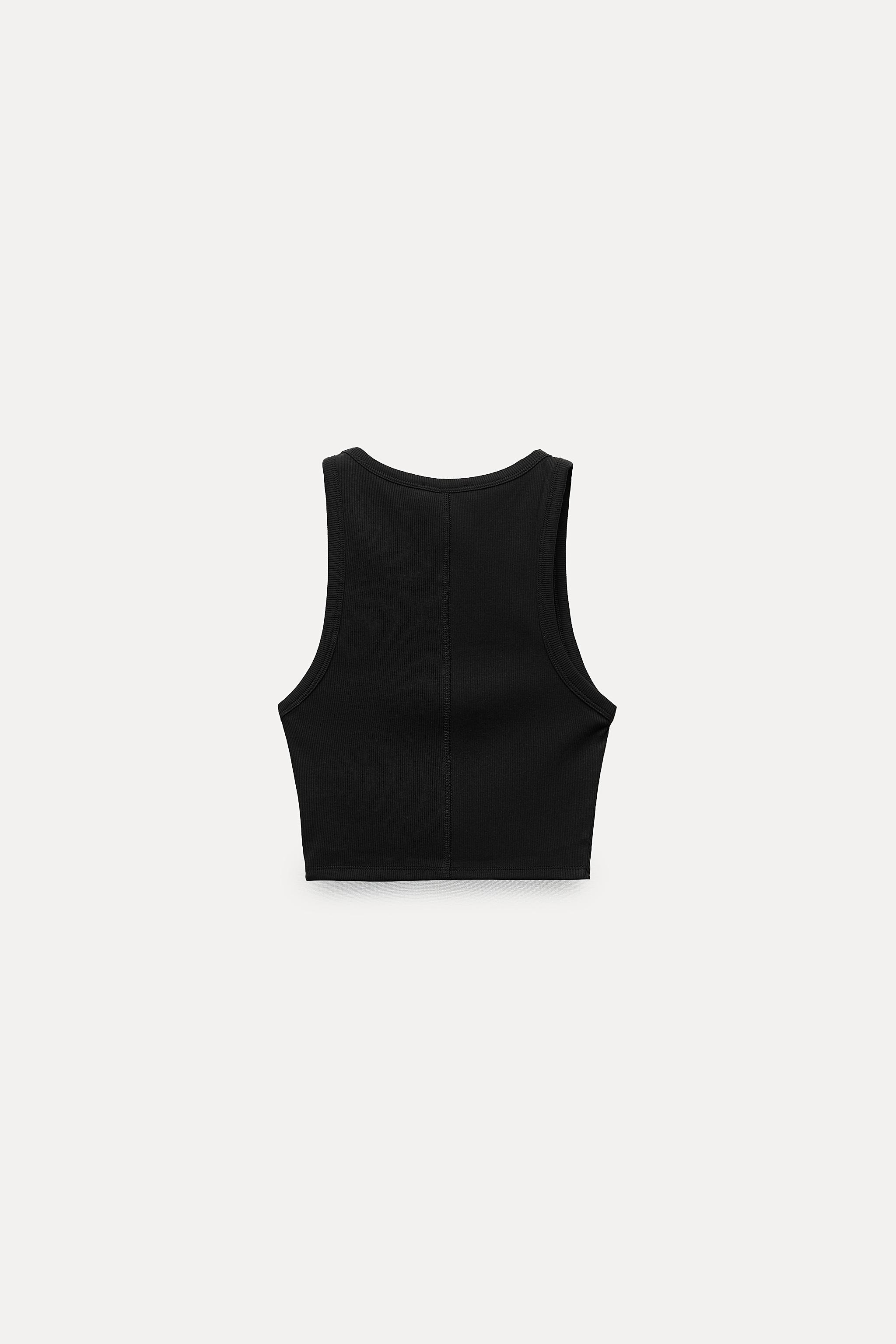 CROP RIB HALTER TOP Product Image