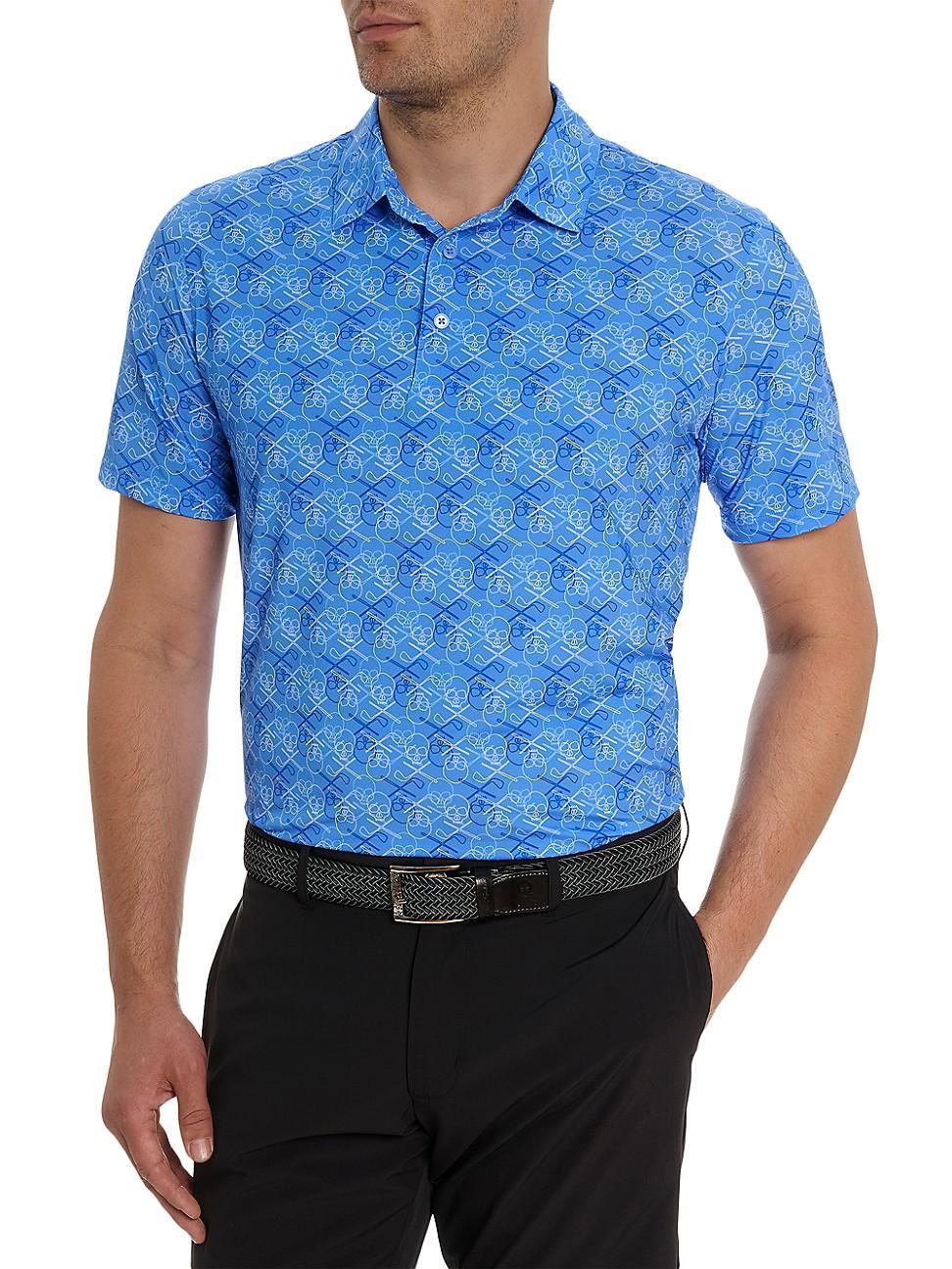 Mens Iron Skull 2 Stretch Polo Shirt Product Image