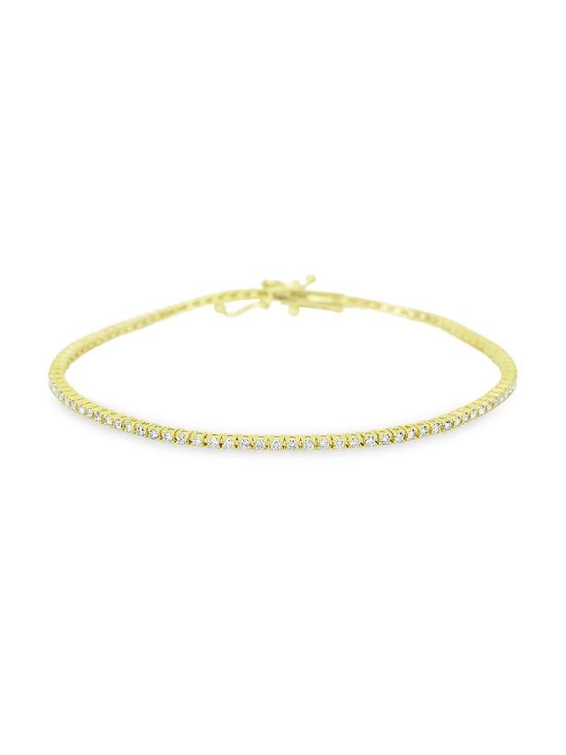 Womens 14K Yellow Gold & 1 TCW Diamond Tennis Bracelet Product Image