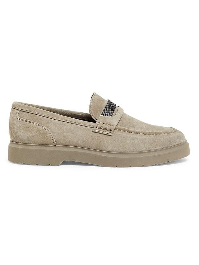 Womens Suede Penny Loafers Product Image