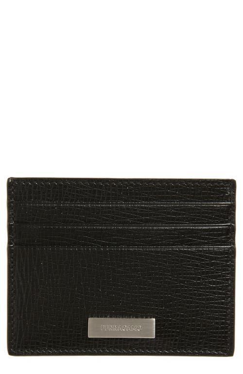 FERRAGAMO Lingotto New Revival Leather Card Case Product Image