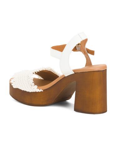 Woven Raffia Welby Platform Heeled Sandals for Women product image