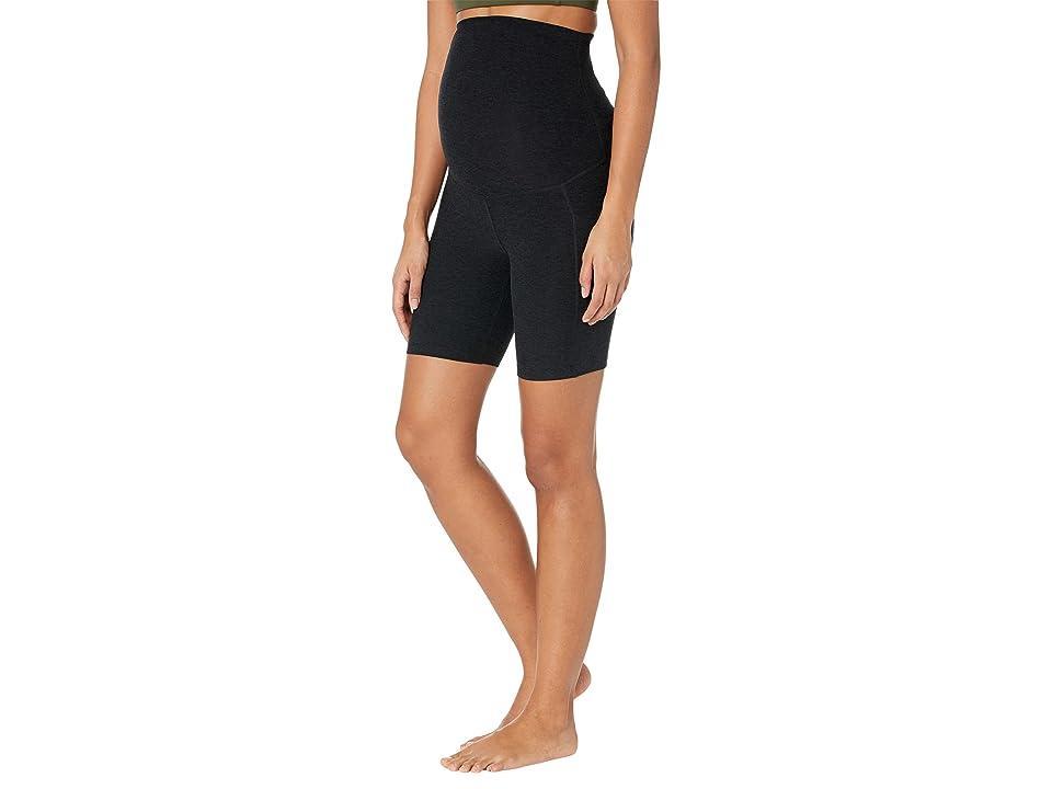 Beyond Yoga Spacedye Team Pockets Maternity Bike Shorts (Darkest Night) Women's Shorts Product Image