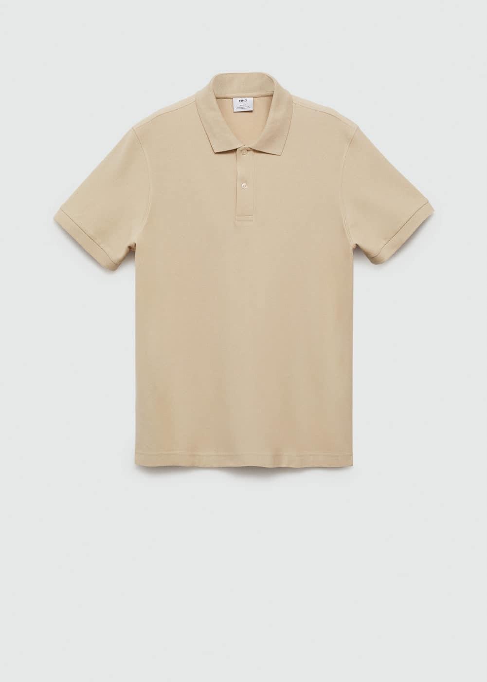 100% cotton pique polo shirt - Men | MANGO USA Product Image