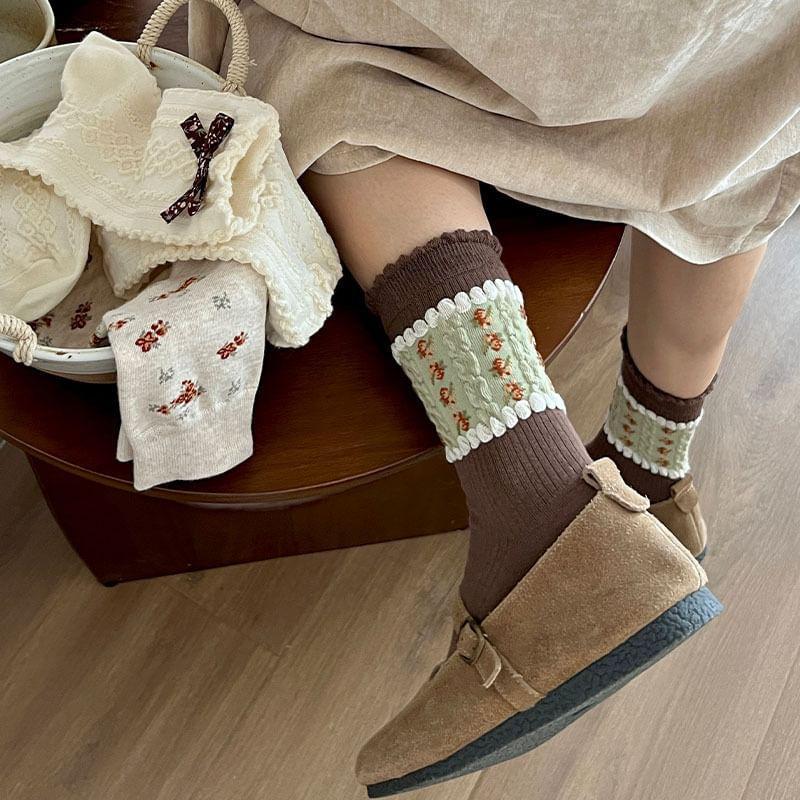 Plain Bow Socks Product Image