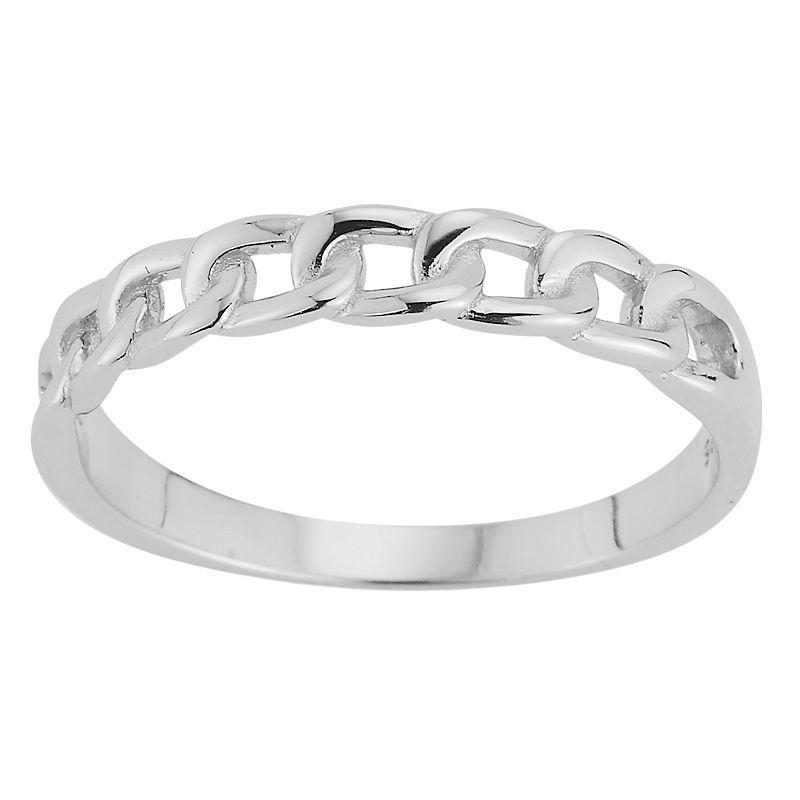 Sunkissed Sterling Sterling Silver Curb Chain Ring, Womens Product Image