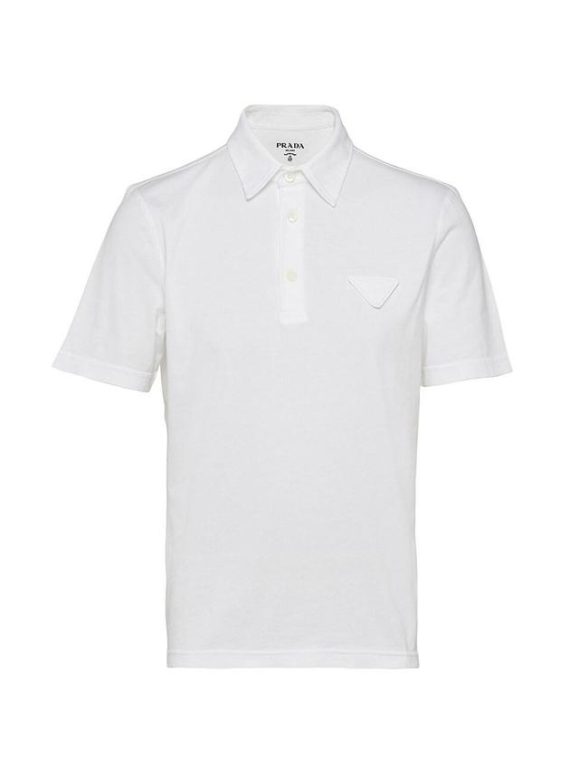 Mens Short-Sleeved Cotton Polo Shirt Product Image