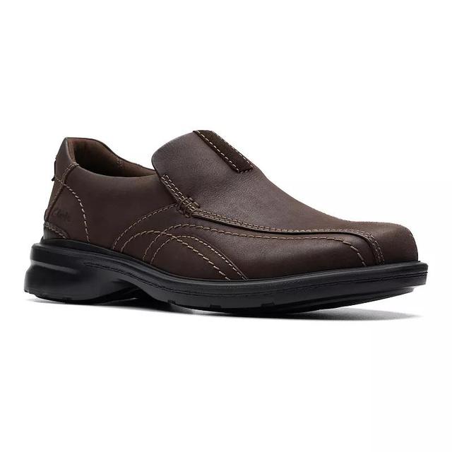 Clarks Gessler Step Mens Leather Loafers Brown Product Image