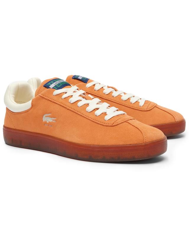 Lacoste Mens Baseshot Lace-Up Court Sneakers - Blue Product Image