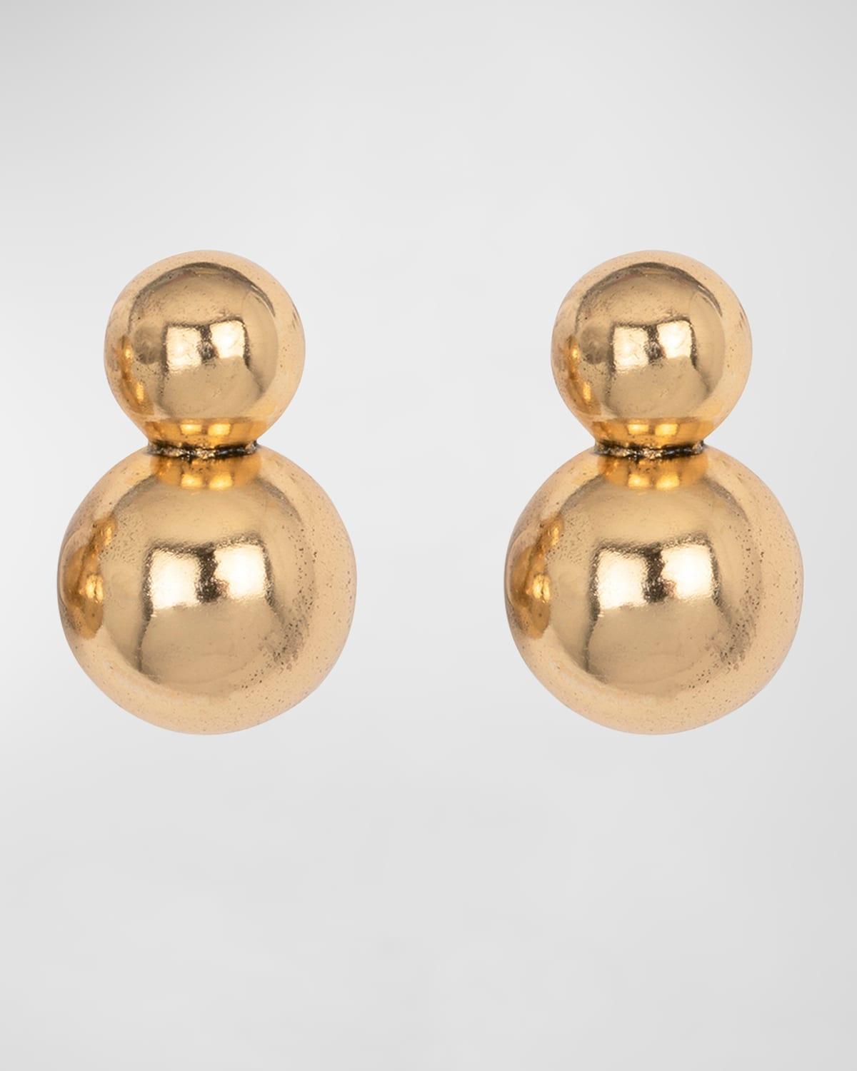 Womens Inga 18K Gold-Plated Stud Earrings Product Image