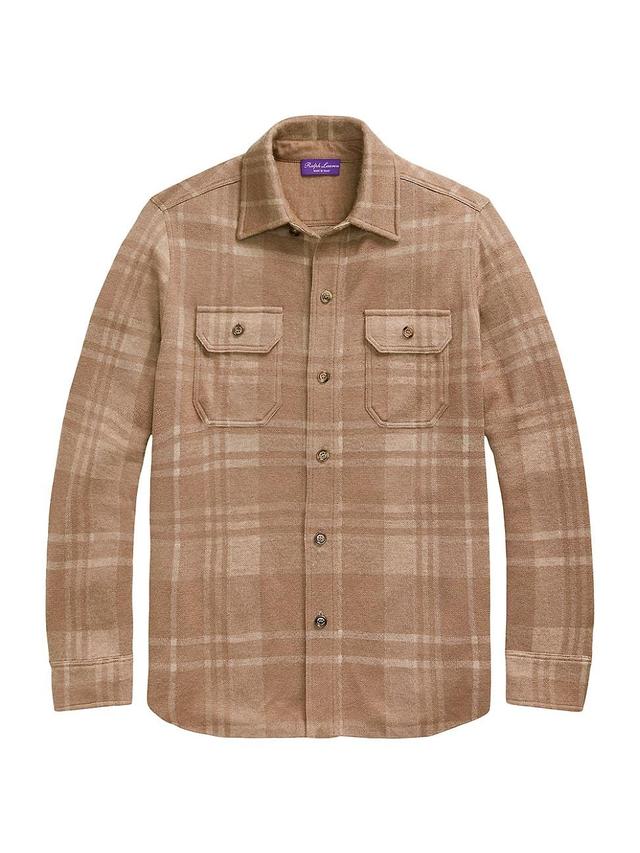 Mens Birdseye Plaid Long-Sleeve Shirt Product Image