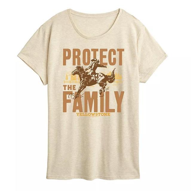 Womens Yellowstone Protect The Family Graphic Tee Product Image