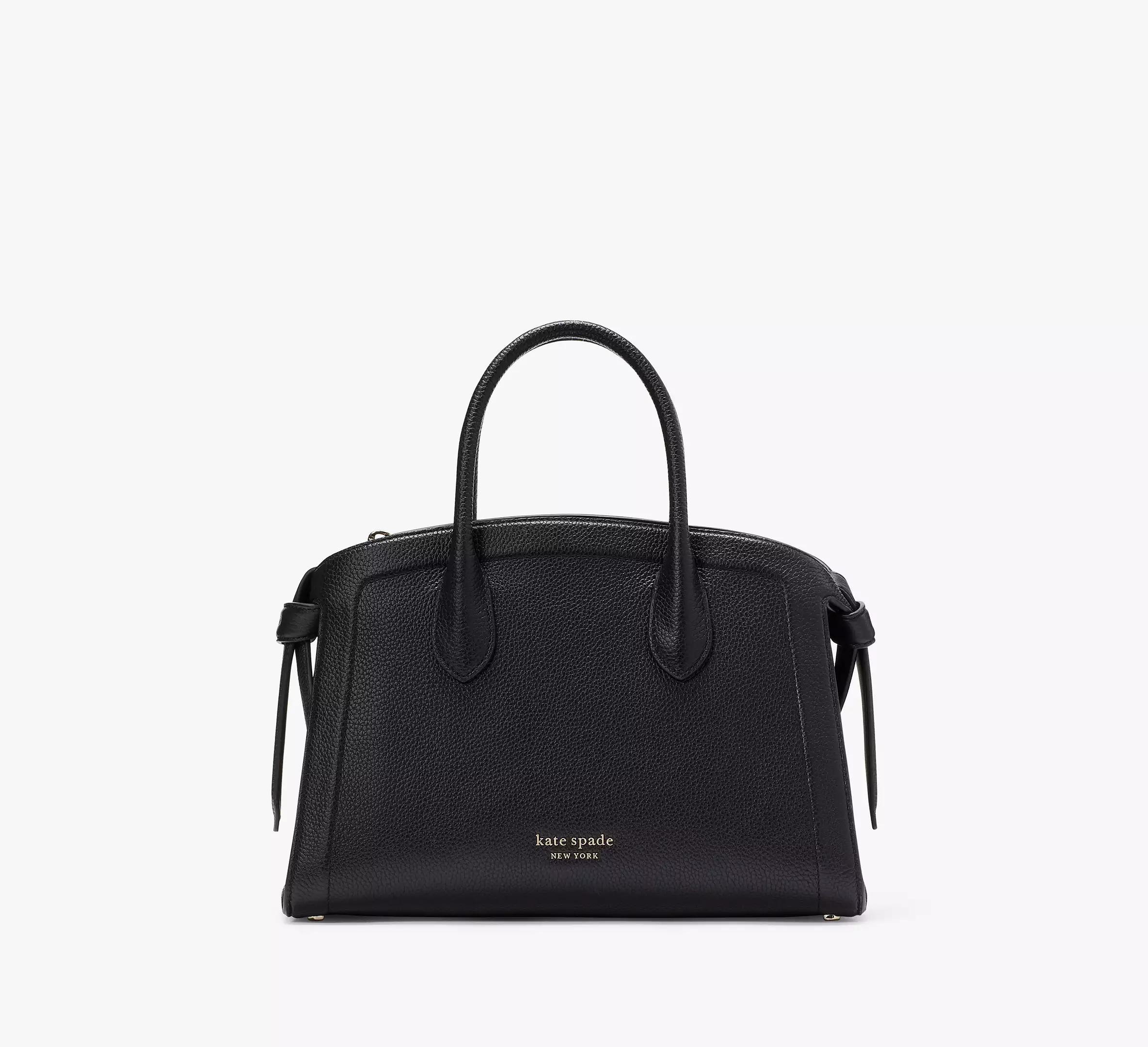 Kate Spade New York Knott Pebbled Leather Medium Zip Top Satchel Handbags Product Image