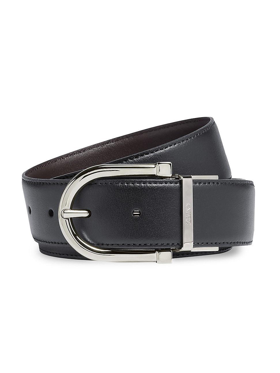 Mens Smooth Leather Reversible Belt Product Image