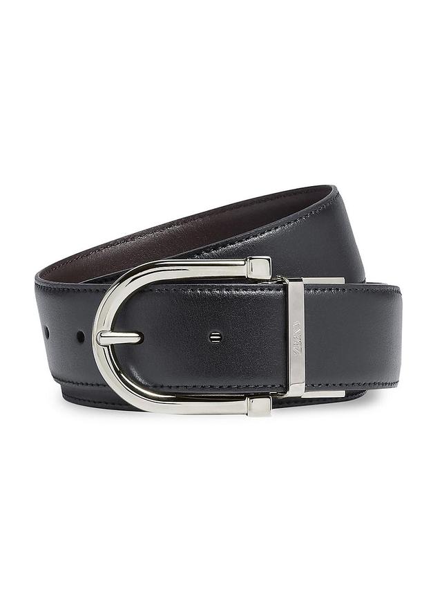 Mens Smooth Leather Reversible Belt Product Image