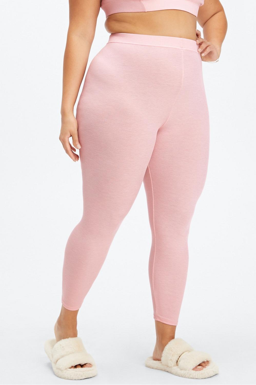 Fabletics RestoreKnit Ultra High-Waisted 7/8 Womens pink Size XL Product Image