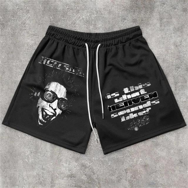 Vintage Hellstar Records Graphic Casual Street Mesh Shorts product image