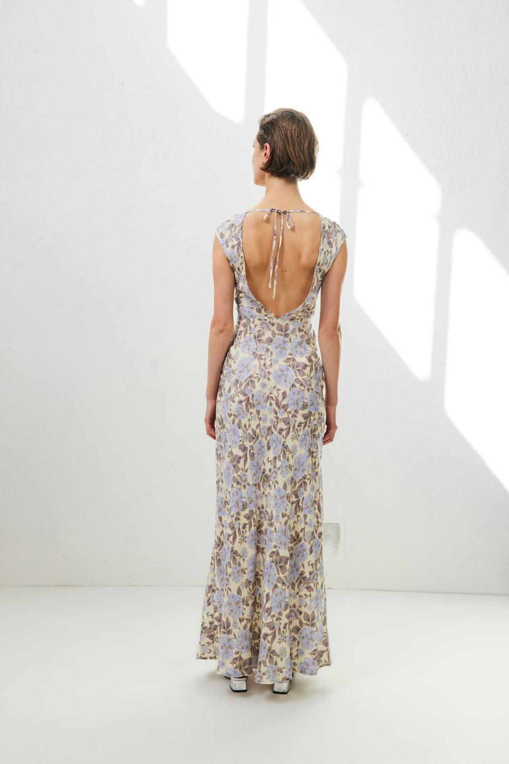 Paris In The 90's Bias Cut Maxi Dress Floral Product Image