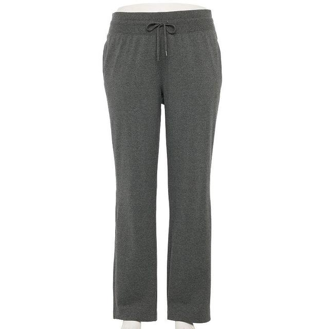 Plus Size Tek Gear Essential Straight-Leg Pants, Womens Ink Grey Product Image