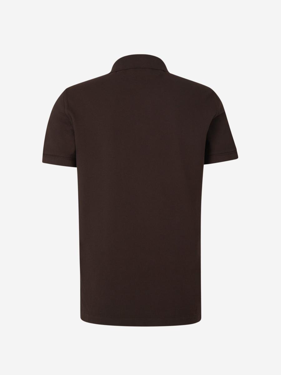 Brown Cotton Tennis Piquet Polo Product Image