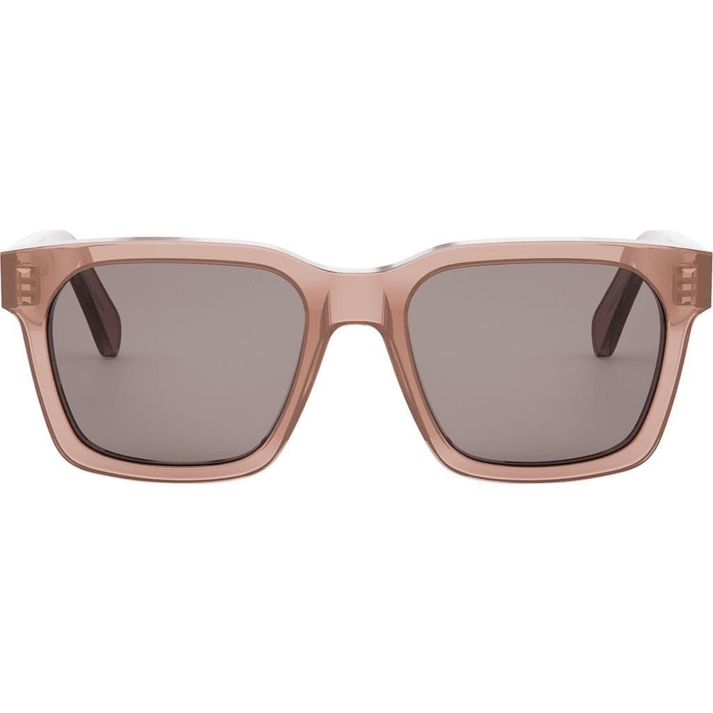 CELINE Bold 3 Dots 54mm Geometric Sunglasses In Pink/other/smoke Product Image