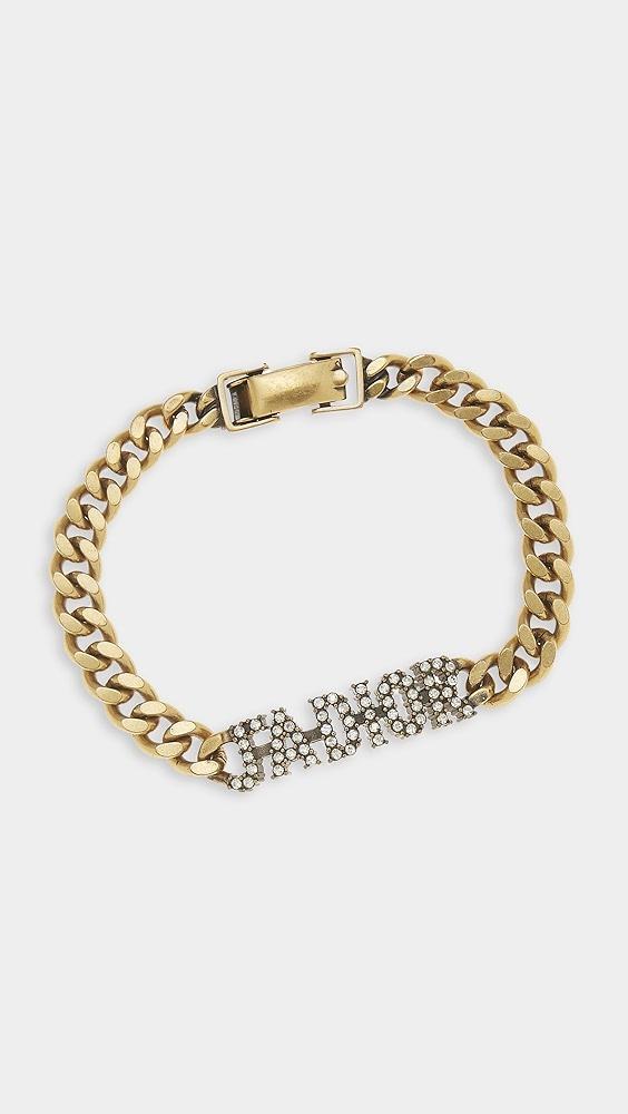 What Goes Around Comes Around Dior Gold Crystal Jadior Chain Bracelet | Shopbop Product Image