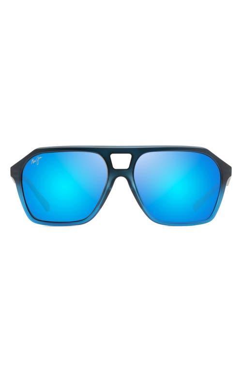 Mens Wedges 57MM Aviator Sunglasses Product Image