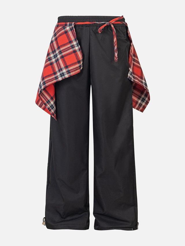 Aelfric Eden Detachable Plaid Baggy Pants Product Image