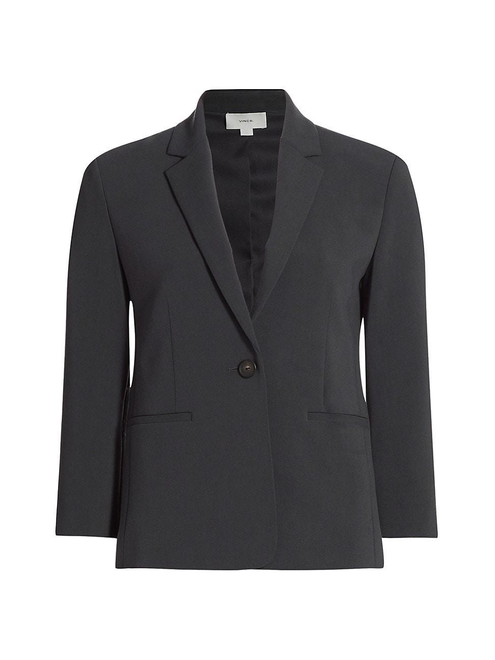 Womens Crepe Single-Breasted Blazer Product Image