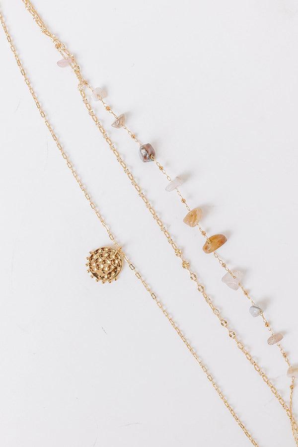 Boho Brunch Layered Necklace in Natural Product Image