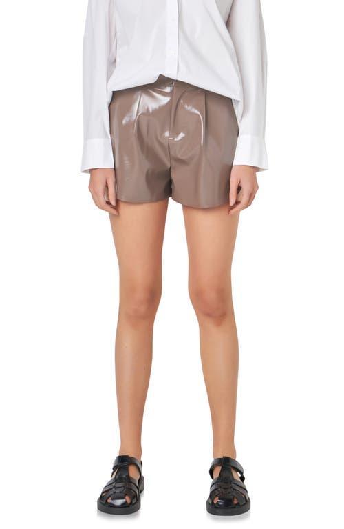 Grey Lab Shiny Faux Leather Shorts Product Image