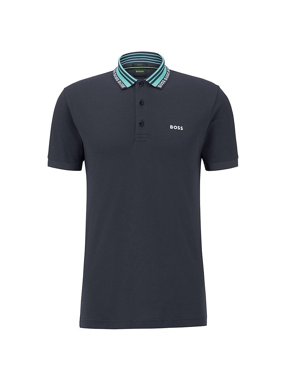 Mens Cotton Blend Slim-Fit Polo Shirt Product Image