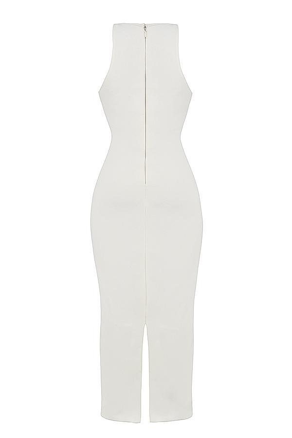 Eleanora Ivory Plunge Maxi Dress Product Image