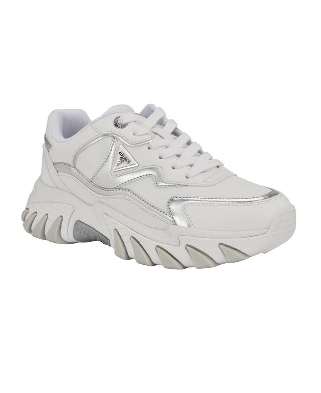 Guess Womens Nowah Triangle Lace-Up Chunky Fashion Sneakers Product Image