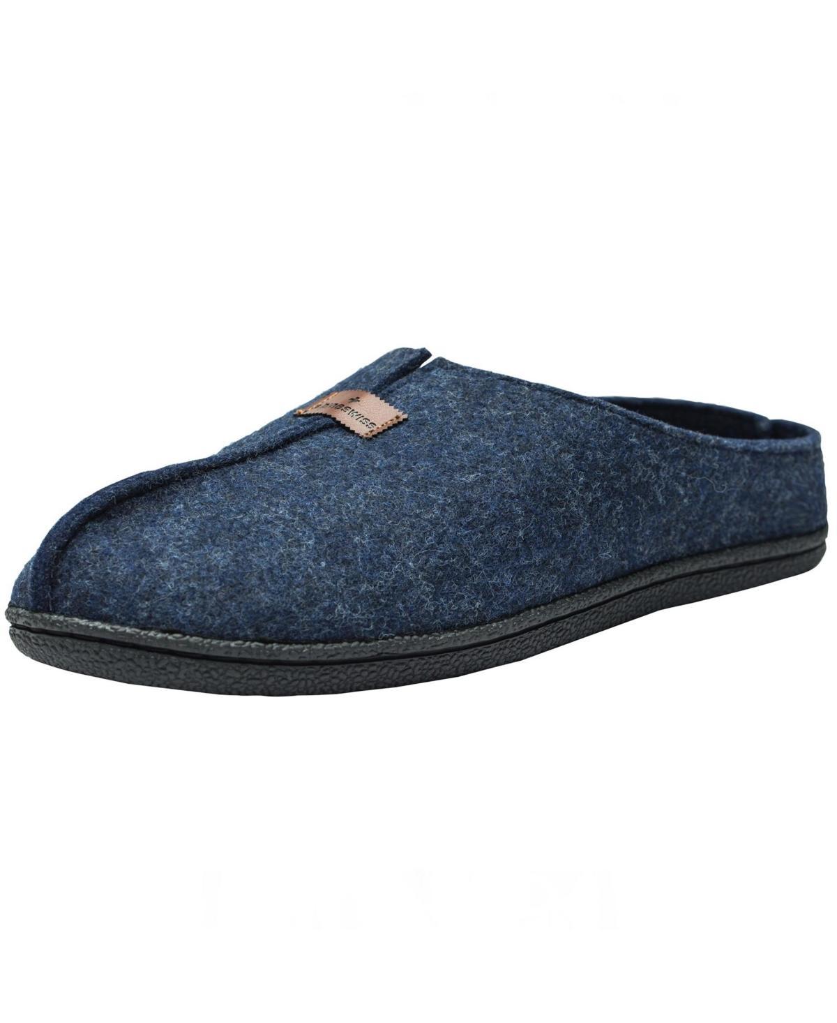 Alpine Swiss Mens Felt Faux Wool Clog Slippers Comfortable Cushion House Shoes Product Image