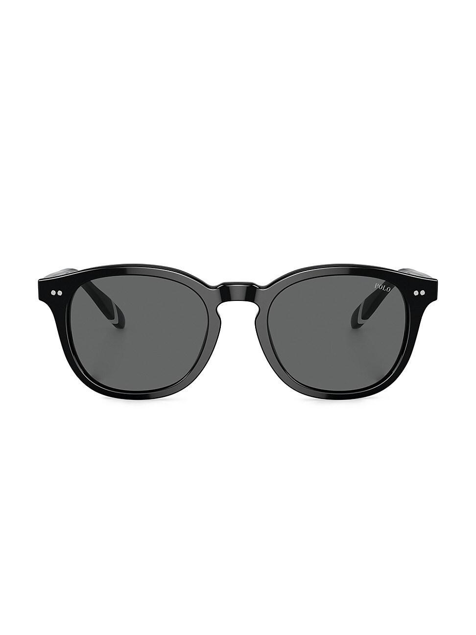 Mens 52MM Round Sunglasses Product Image