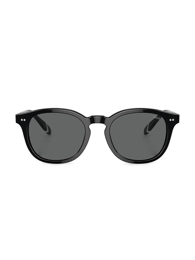 Mens 52MM Round Sunglasses Product Image