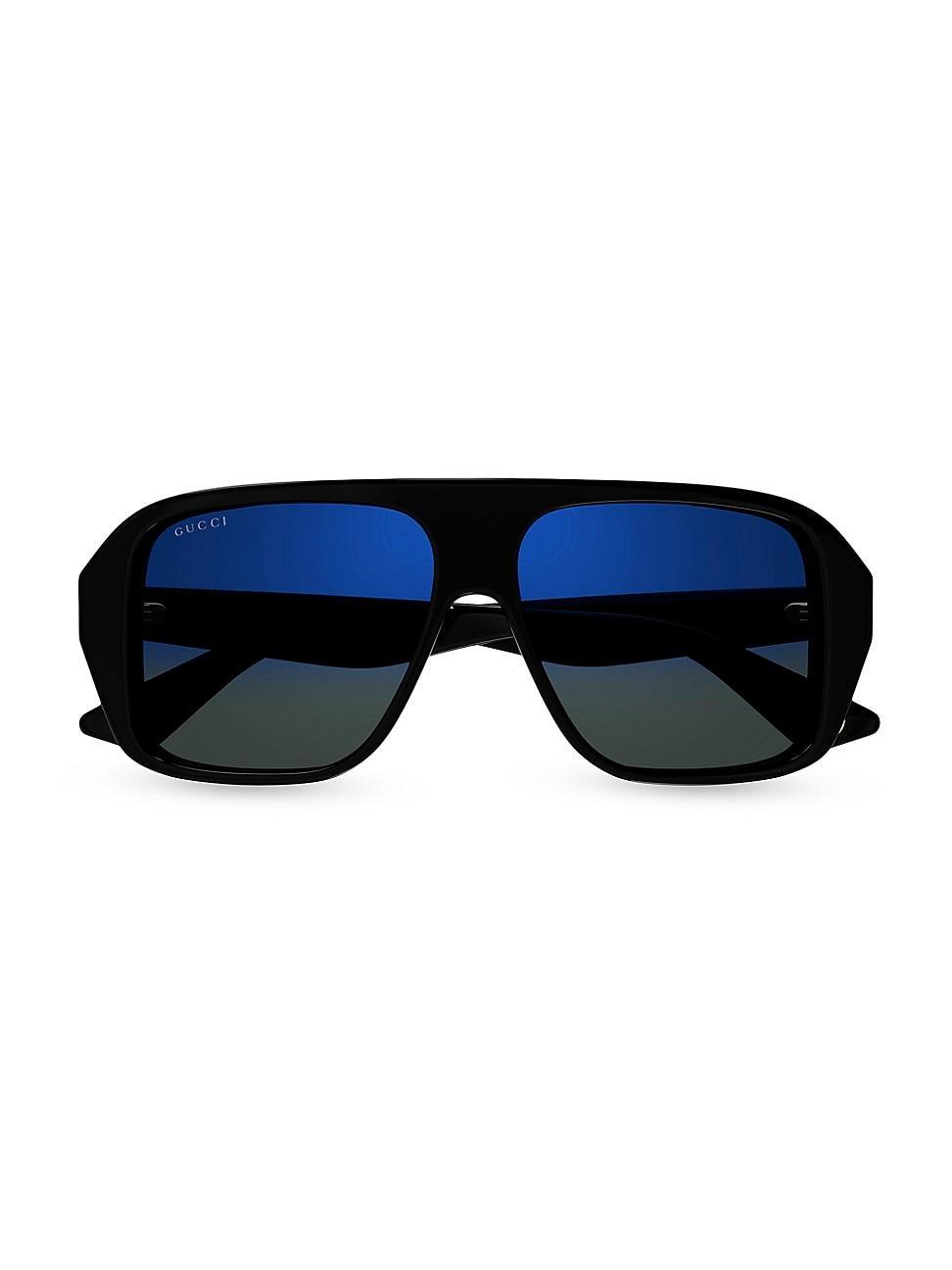 Men's Oversized Plastic Rectangle Sunglasses Product Image