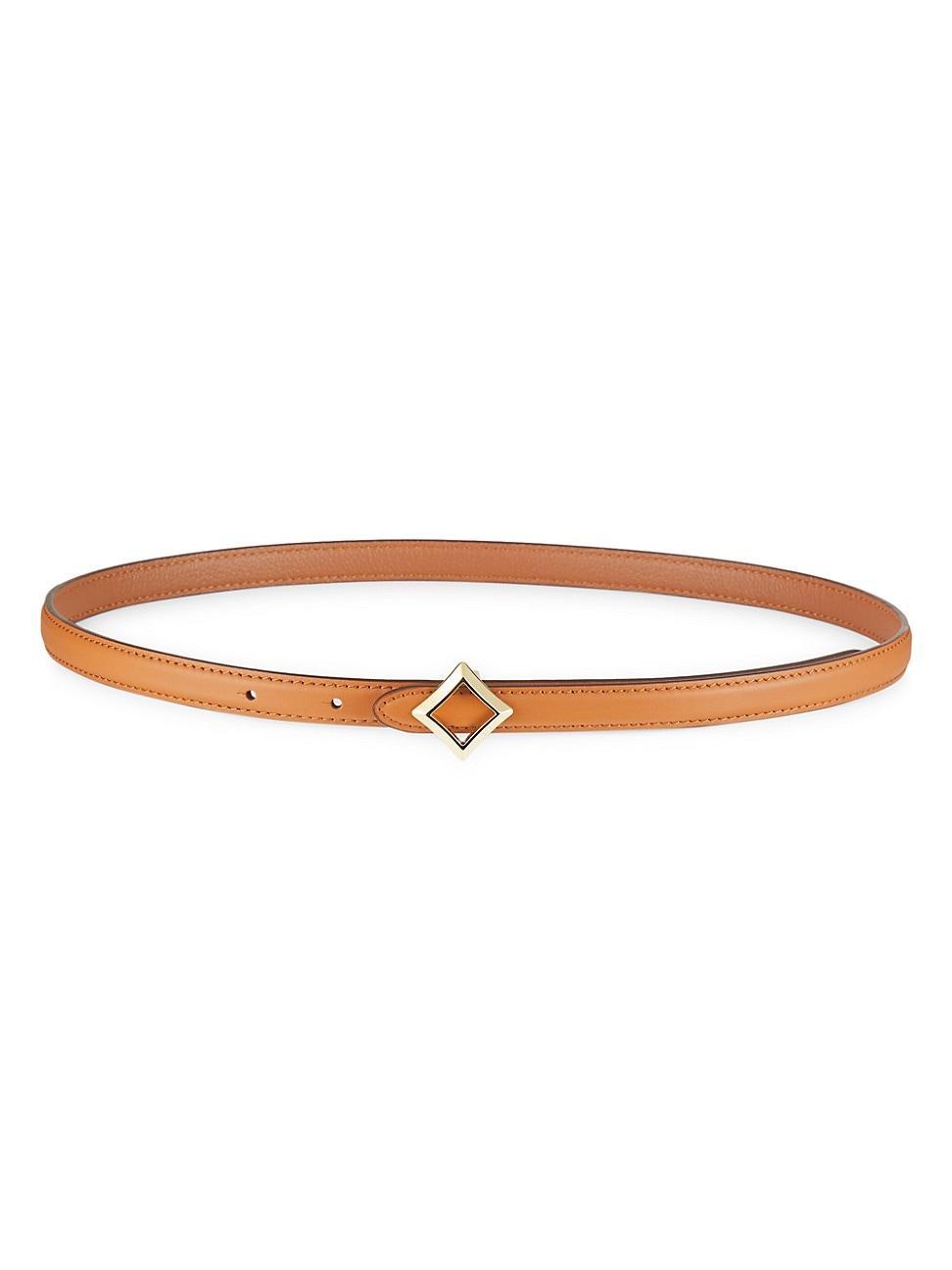 Womens Diamond Leather Belt Product Image