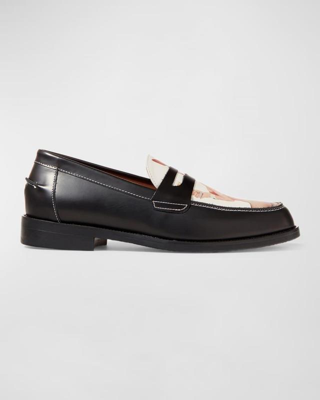 Mens Wilde Sketch III Leather Penny Loafers Product Image