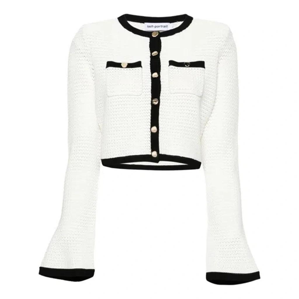 Blackwhite Crochet Cardigan Product Image