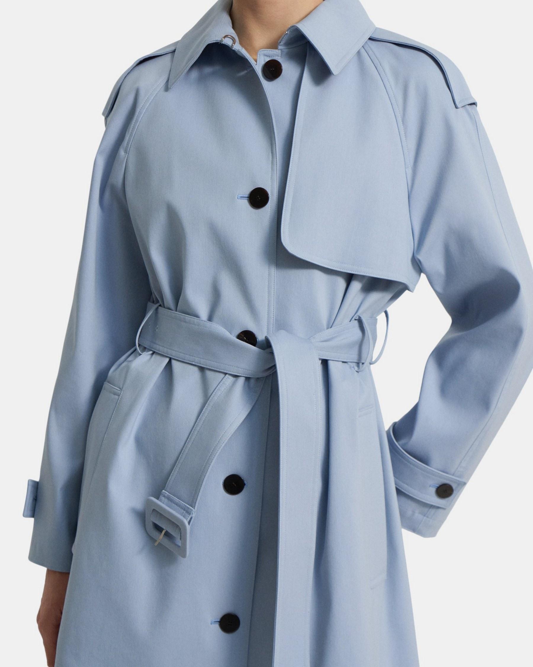 Belted Trench Coat in Technical Twill Product Image