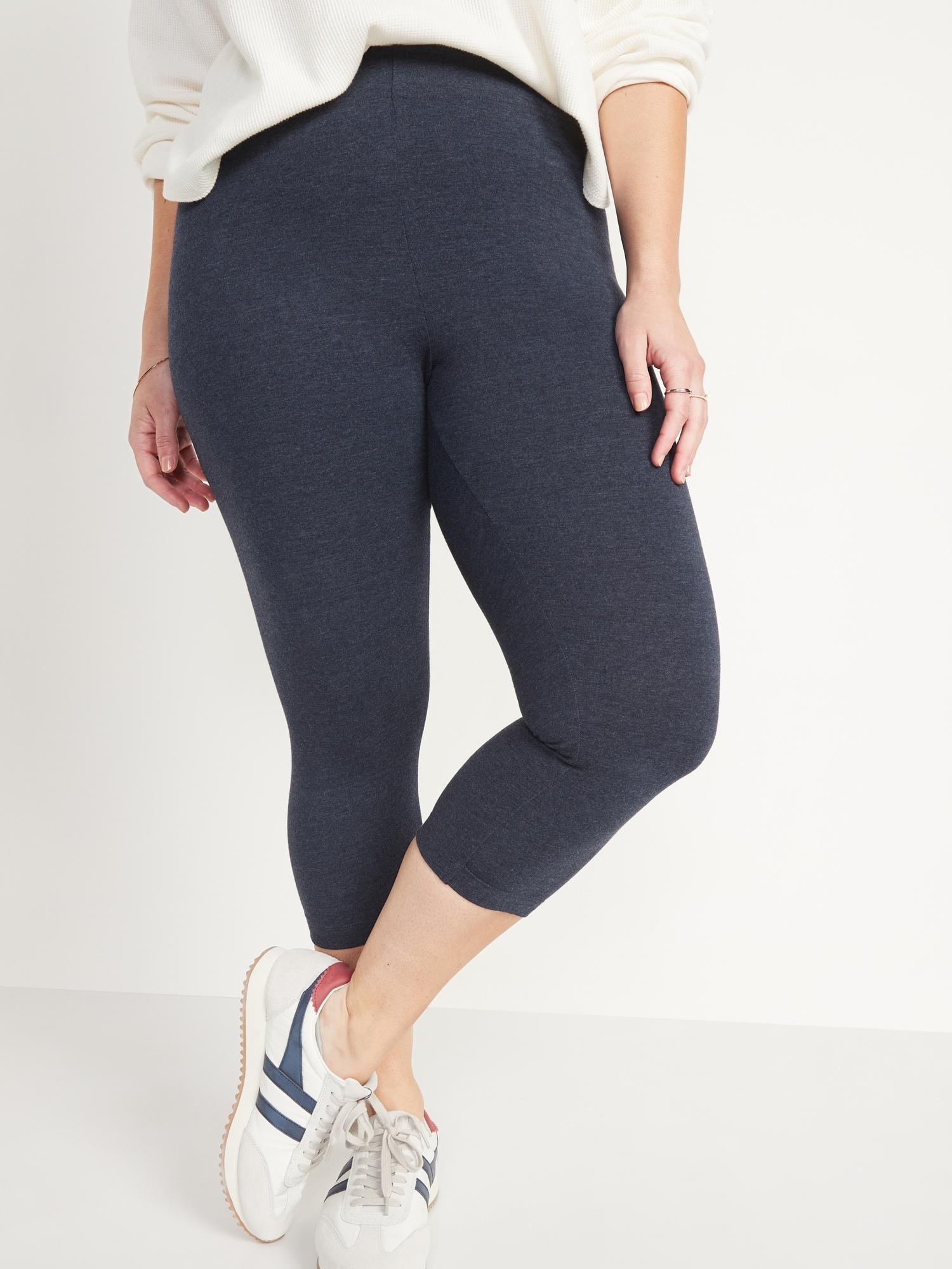 High-Waisted Cropped Leggings For Women Product Image