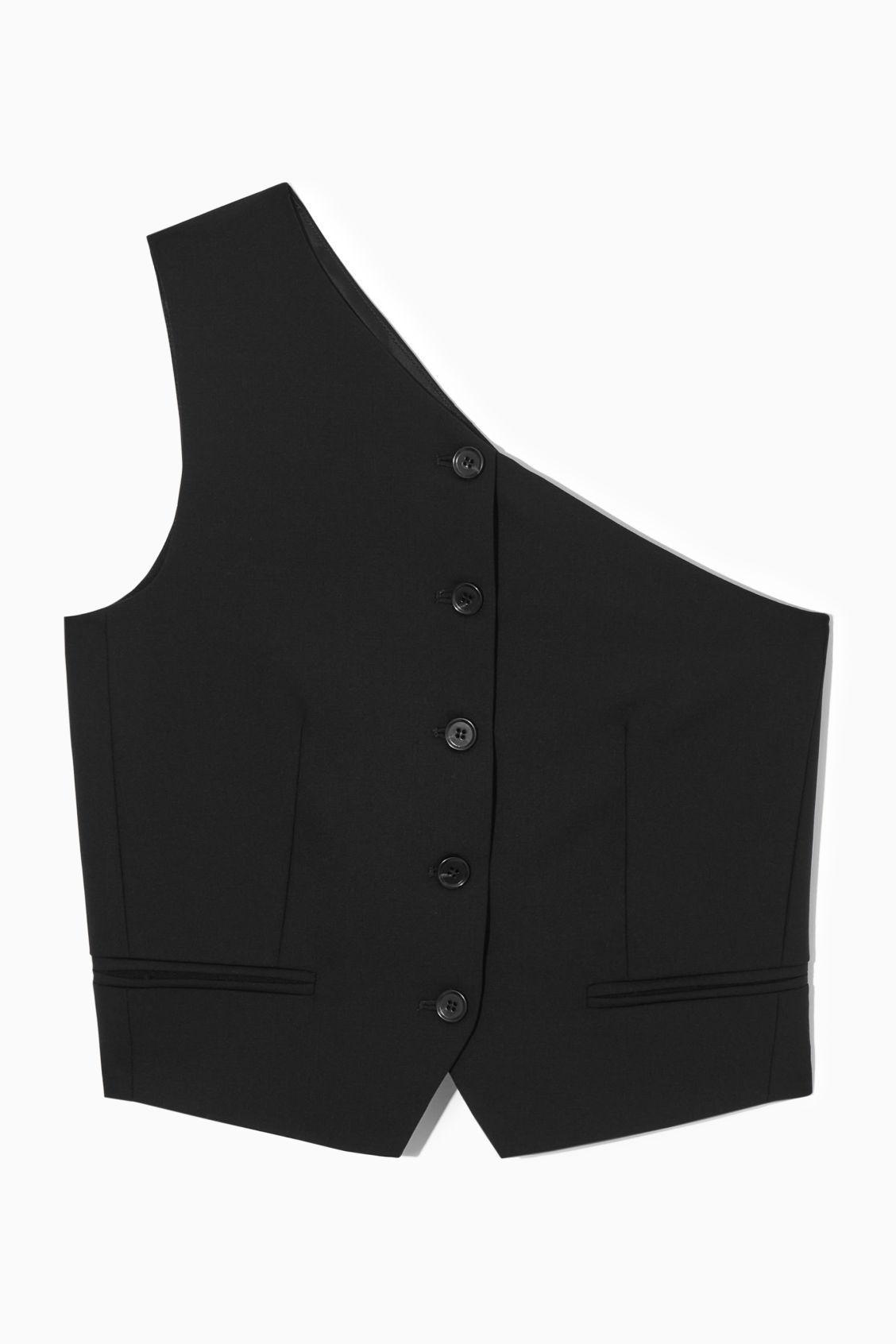 ASYMMETRIC TAILORED WOOL VEST Product Image