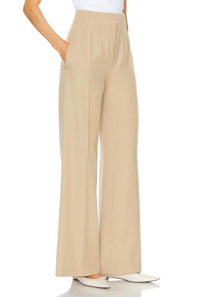 Chloe Cinched Pant in Beige Product Image