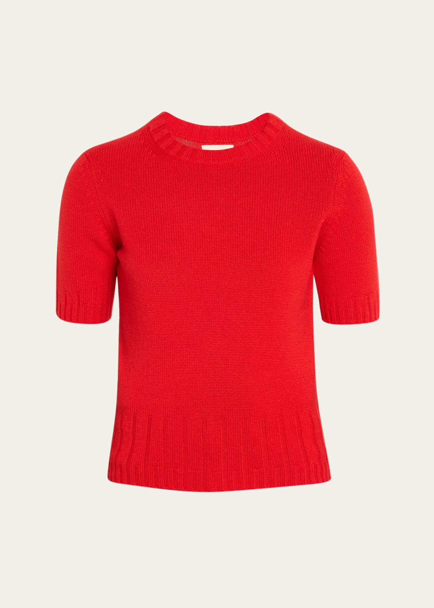 Womens Luphia Short-Sleeve Cashmere Sweater Product Image