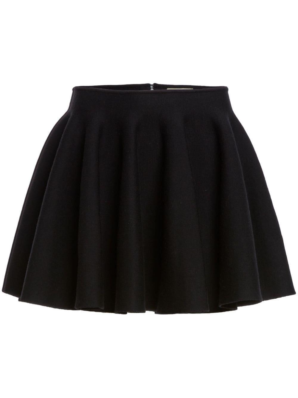 KHAITE Ulli Wool Mini Skirt In Black product image